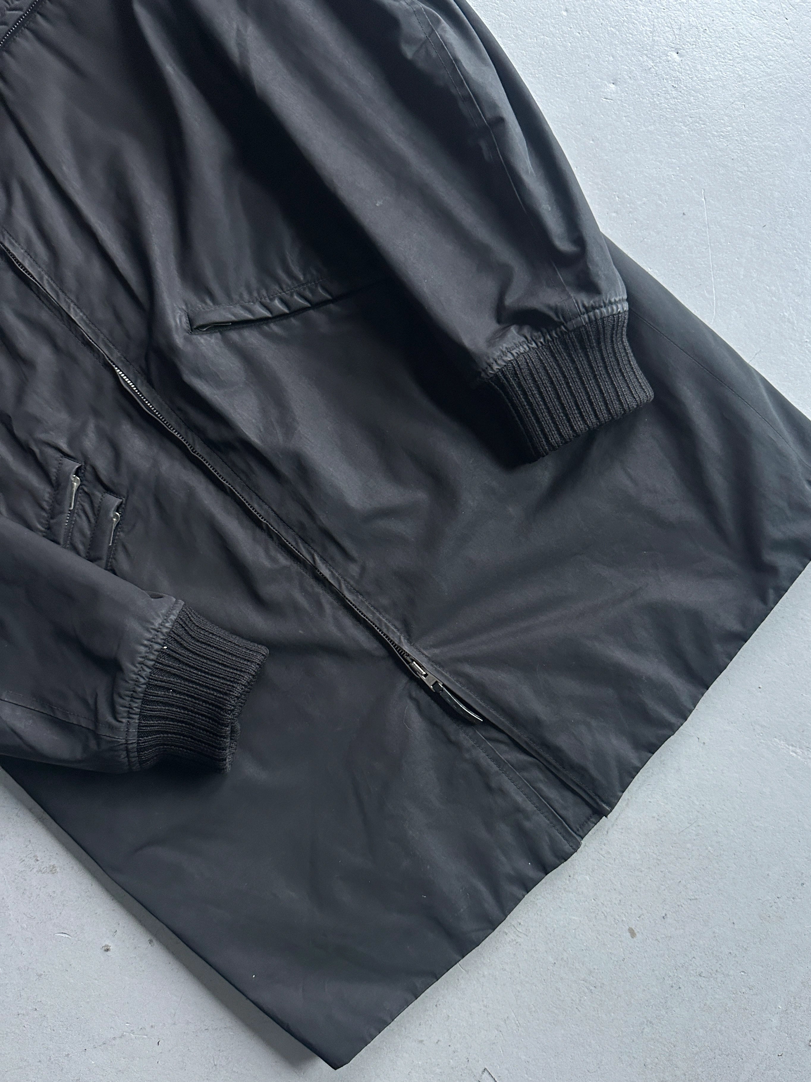 MARNI - early 2000s COATED COAT WITH KNIT COLLAR AND CUFFS