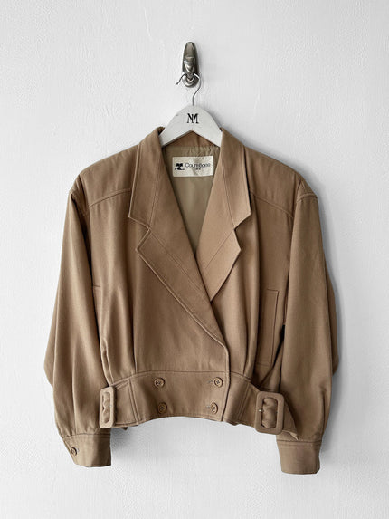 COURRÈGES - 1980s CROP FIT BLOUSON JACKET