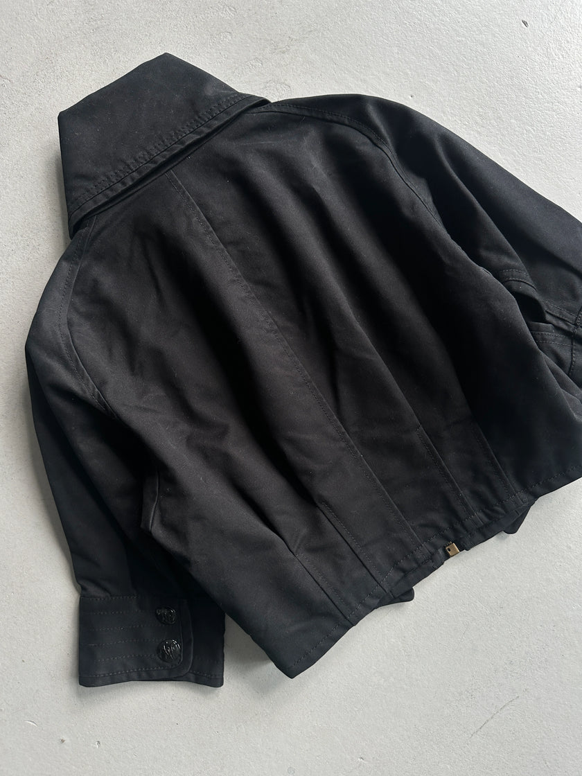 ARMANI EXCHANGE - 2000s CROP FIT JACKET WITH WIDE COLLAR