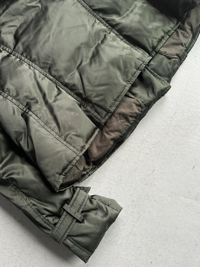 EMPORIO ARMANI - early 2000s ASYMMETRICAL FRONT CLOSURE FUNNEL NECK JACKET