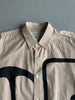 COMME DES GARÇONS SHIRT - F/W 2013 MICRO CHECK PATTERN SHIRT WITH OVERSIZED GRAPHIC AT FRONT