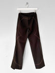 GIANFRANCO FERRÉ - 1990s SAMPLE EMBROIDERED TROUSERS WITH FLARED HEMS