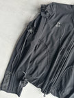 MARITHÉ + FRANÇOIS GIRBAUD - 2000s 3D FLOWER APPLIQUÉS ZIPPED JACKET