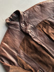 SPANISH LABEL 1980s PANELED LEATHER JACKET