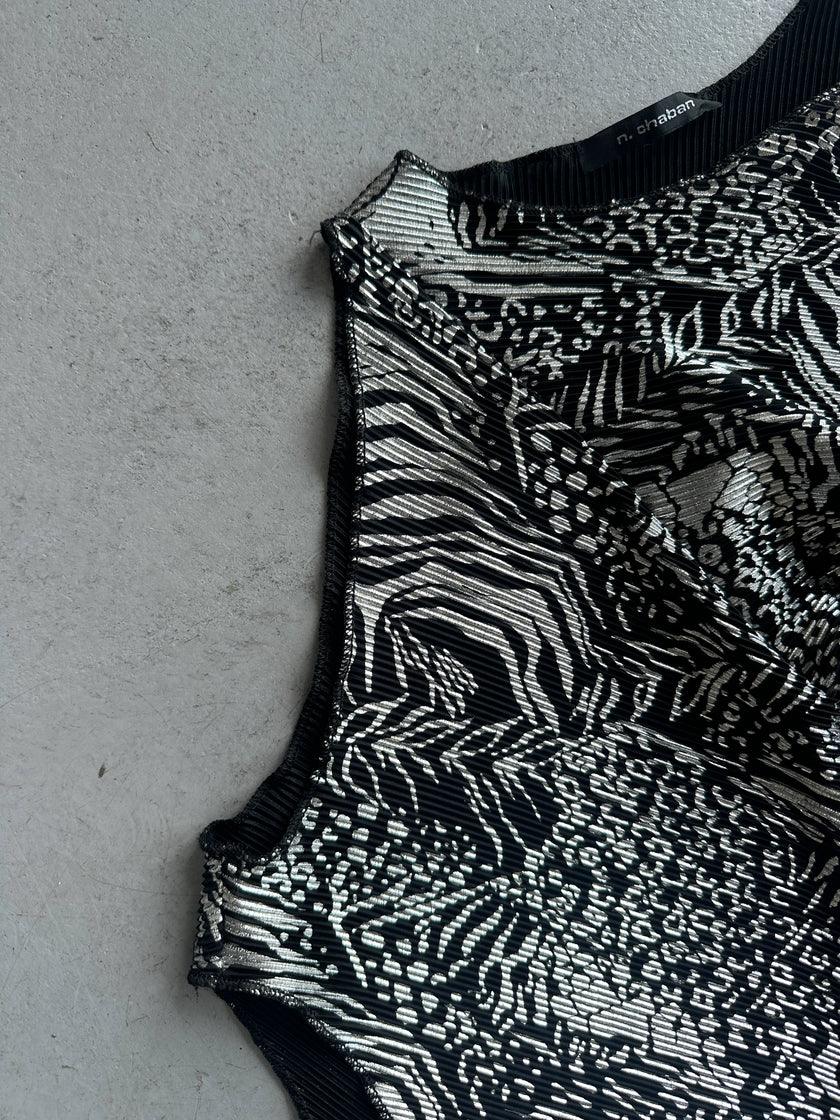 1990s ASYMMETRICAL TOP WITH FLOWING SLEEVE