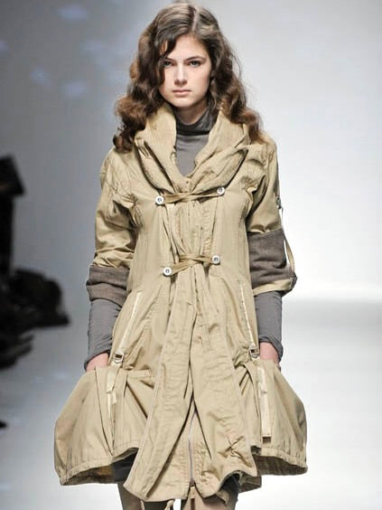 MARITHÉ + FRANÇOIS GIRBAUD - F/W 2008 RUCHED FRONT ADJUSTABLE WOOL JACKET