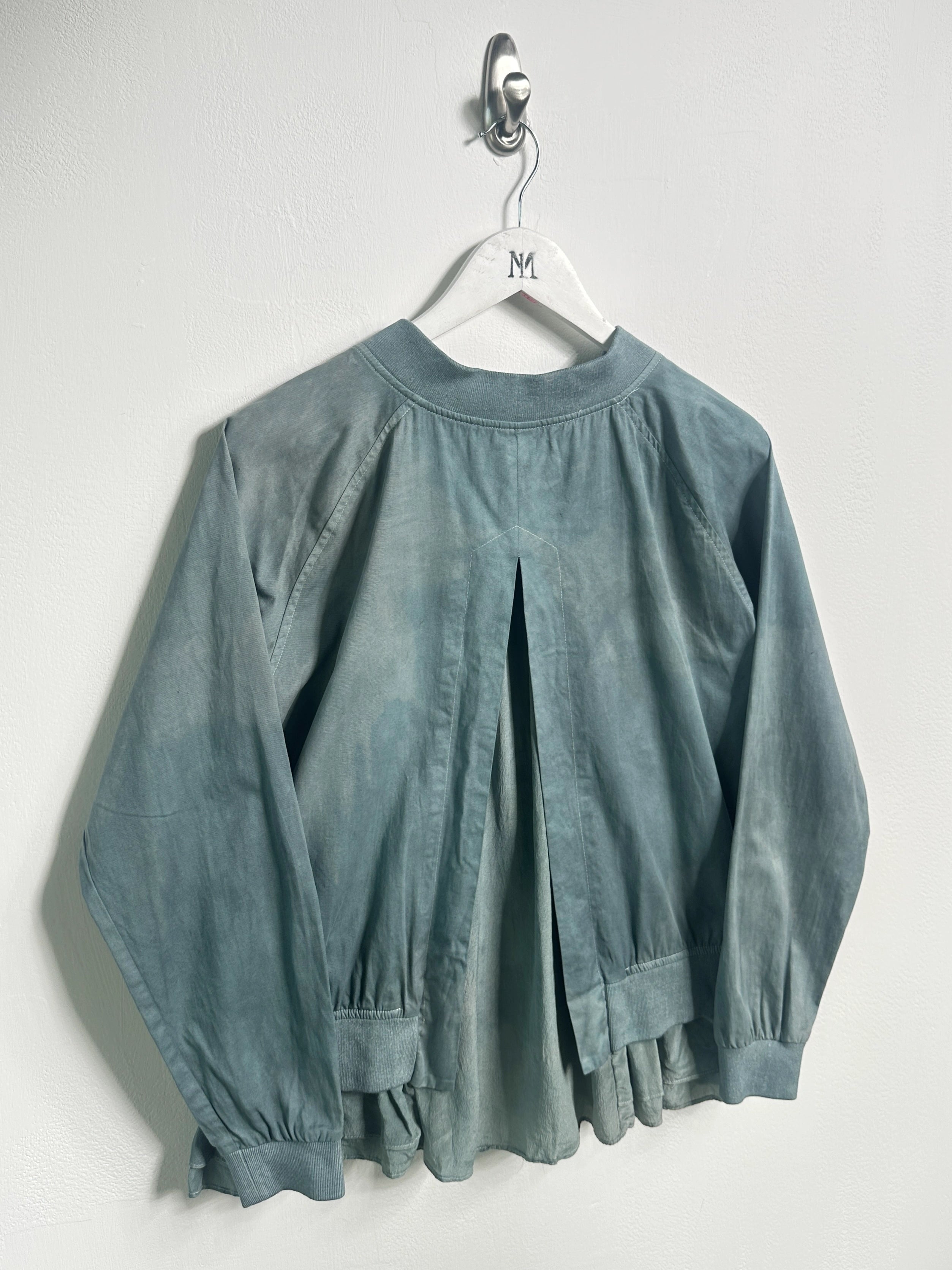 YOHJI YAMAMOTO Y'S - 1990s DYED BOMBER JACKET WITH SILK HEM AND BACK DETAIL