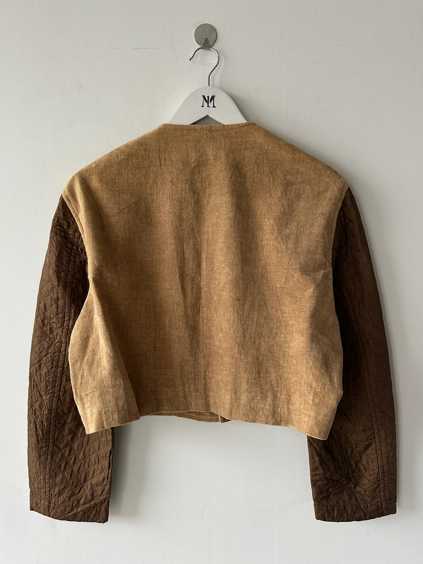 COMME DES GARÇONS - F/W 1990 CROP FIT BLAZER WITH QUILTED SLEEVE