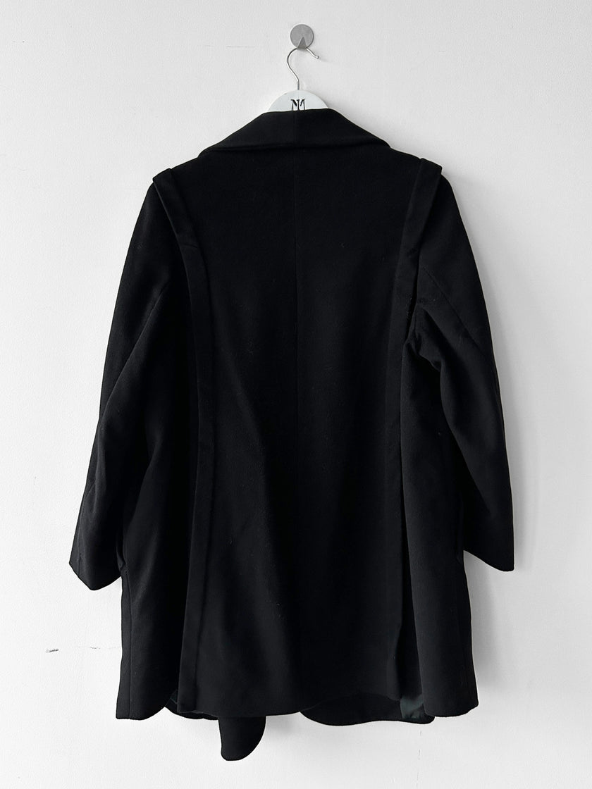 GIANFRANCO FERRÉ - 1990s OPEN FRONT WOOL COAT