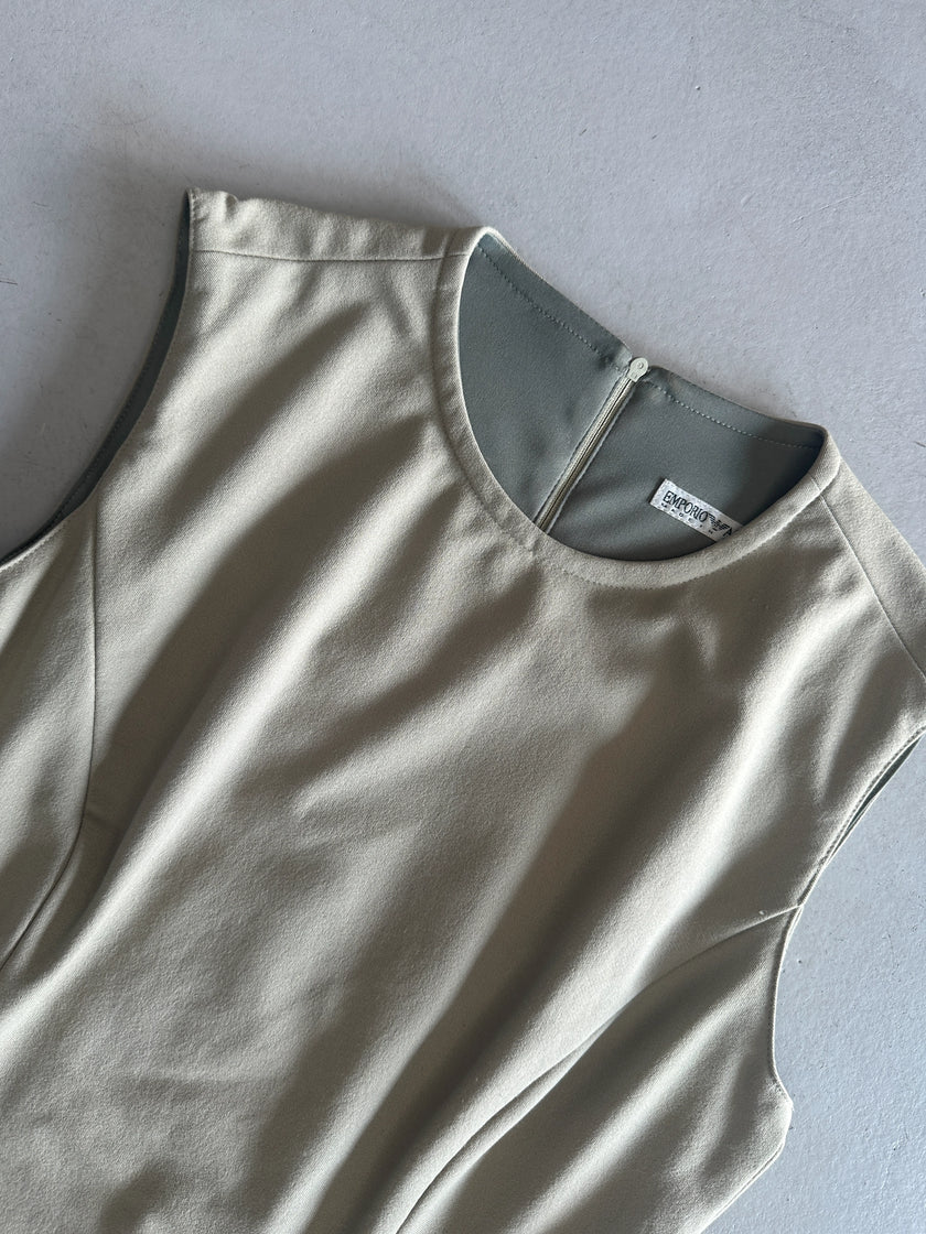 EMPORIO ARMANI - 1990s ZIPPED BACK VEST TOP