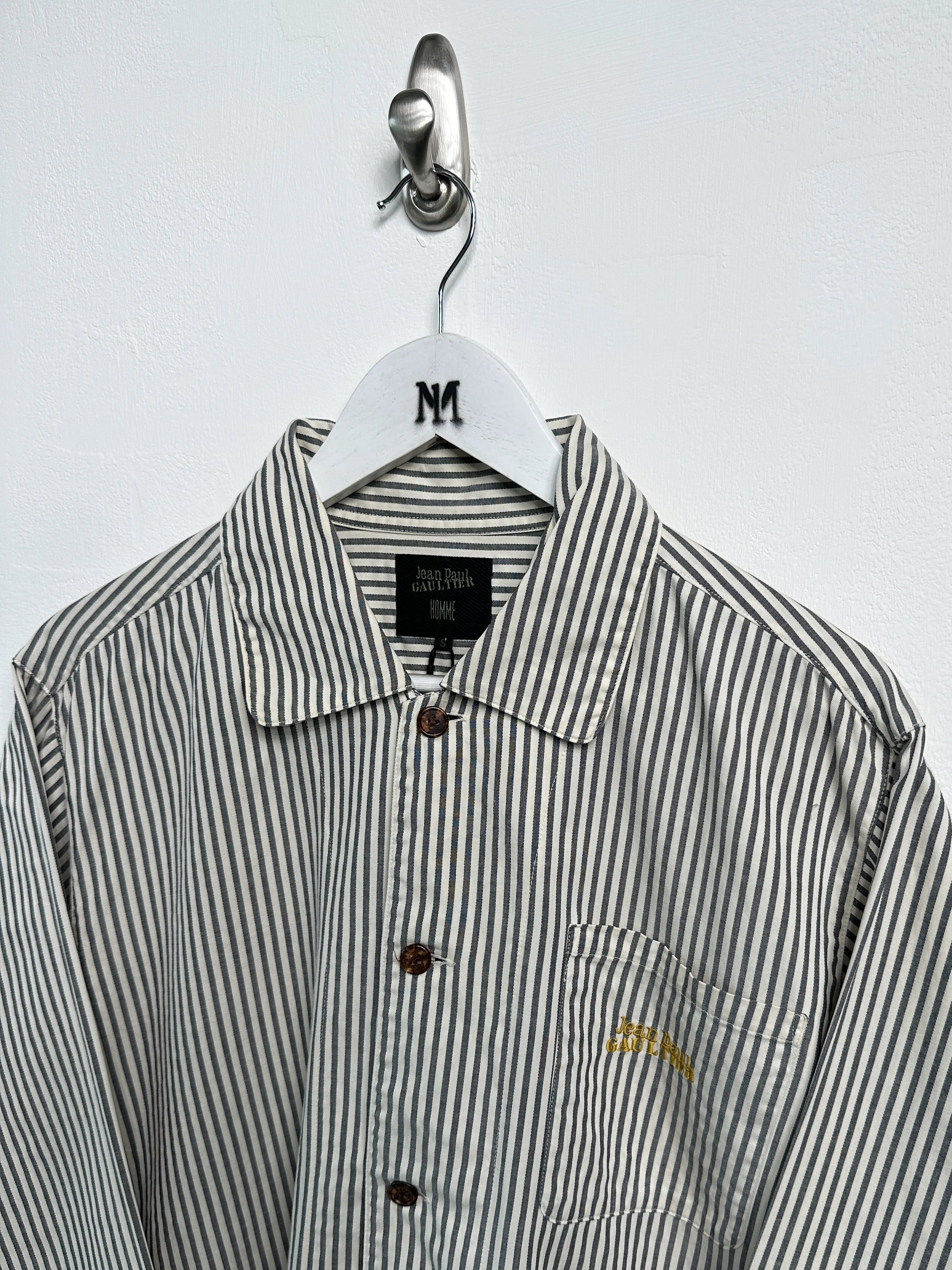 JEAN PAUL GAULTIER - 1990s RELAXED FIT STRIPED SHACKET