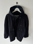 ITALIAN LABEL 1980s WOOL JACKET WITH REMOVABLE ZIPPED HOOD