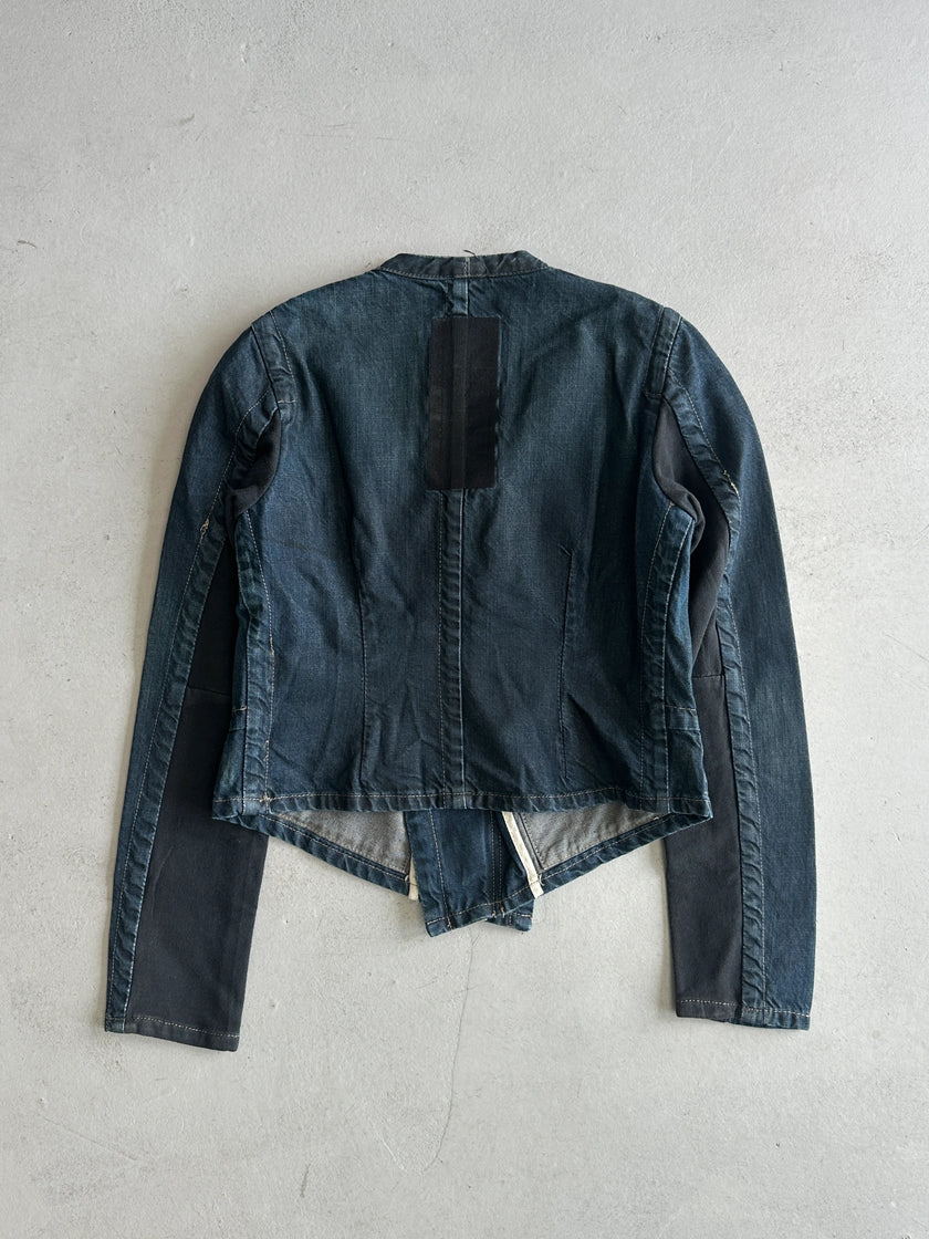 RICK OWENS SLAB - A/W 2003 SLIM FIT WAXED DENIM JACKET