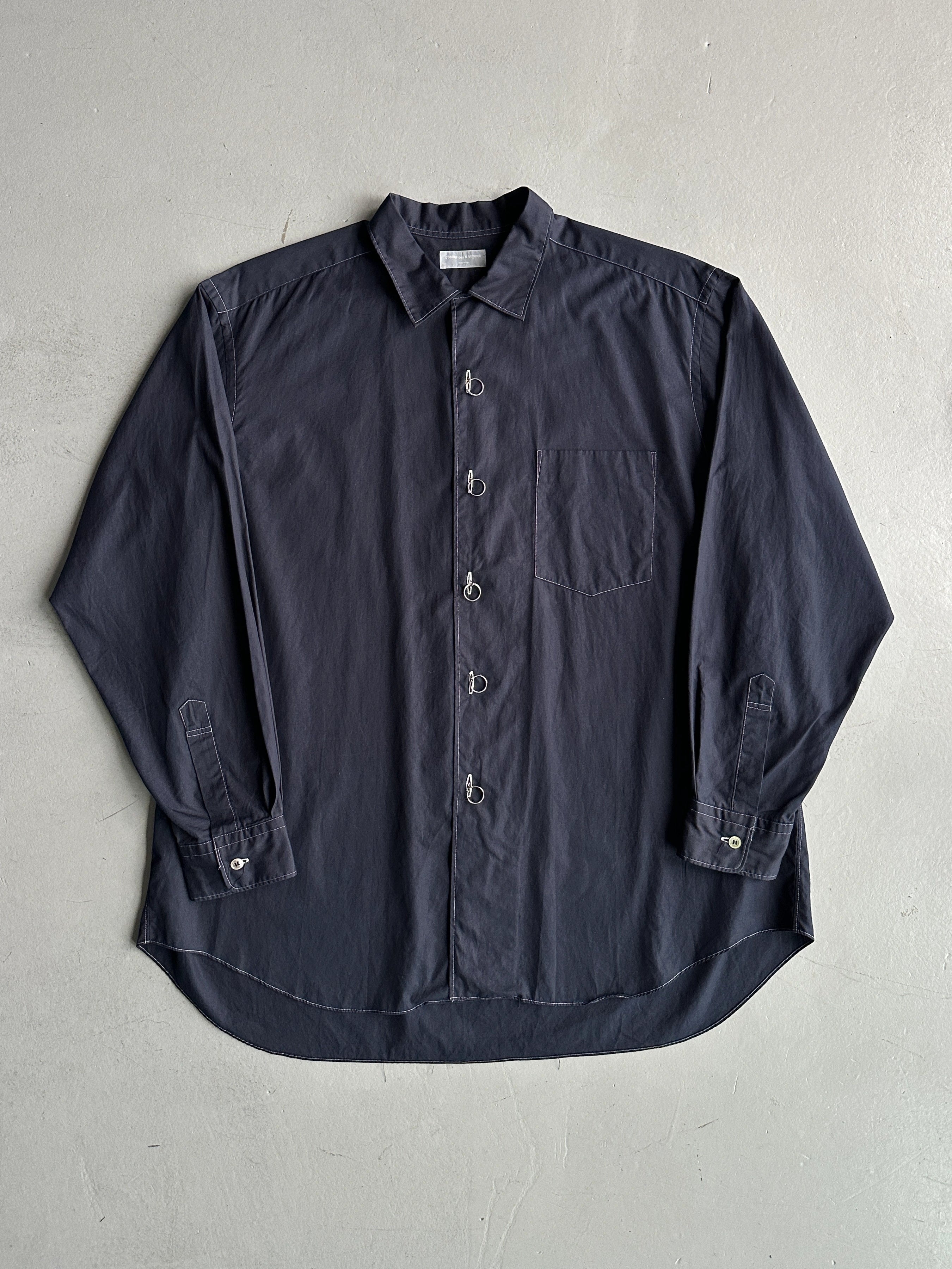 COMME DES GARÇONS- F/W 1990 LONG SLEEVE SHIRT WITH KEY RINGS CLOSURE