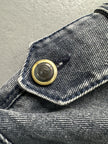 ARMANI JEANS - early 1990s WOOL LINING DENIM BOMBER JACKET
