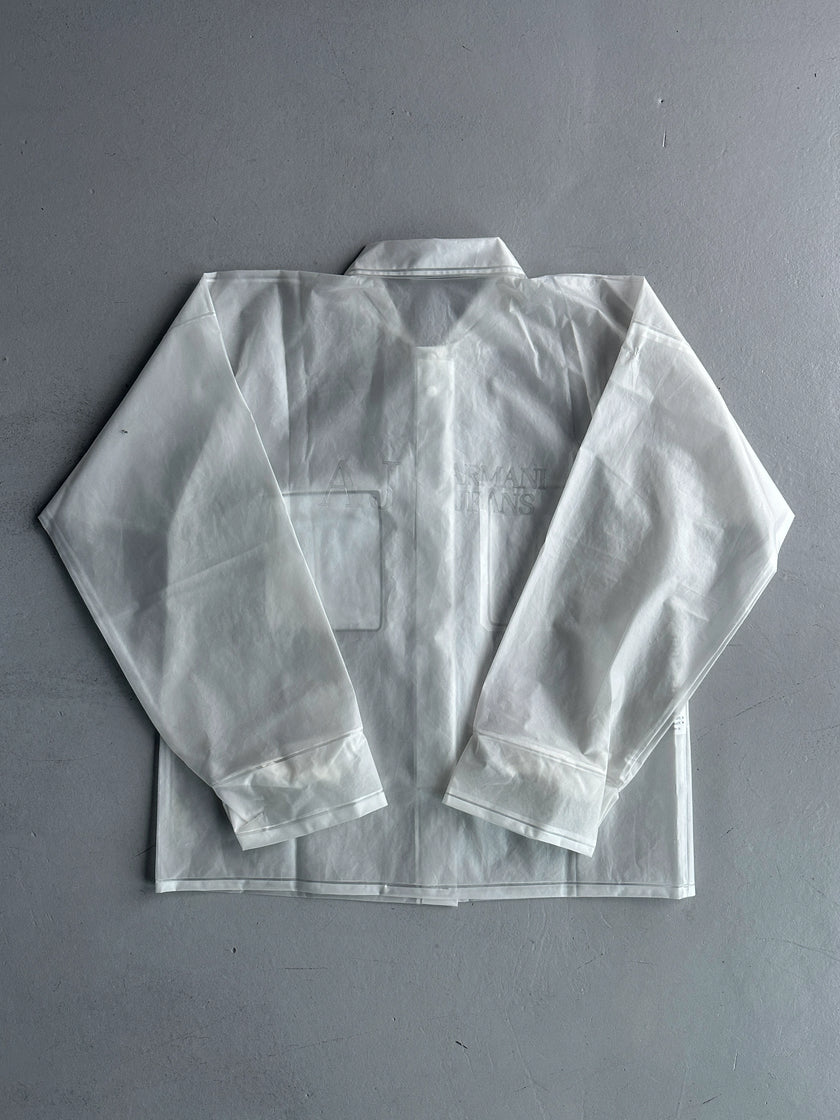ARMANI JEANS - 2000s SAMPLE SEMI TRANSLUCENT SHACKET