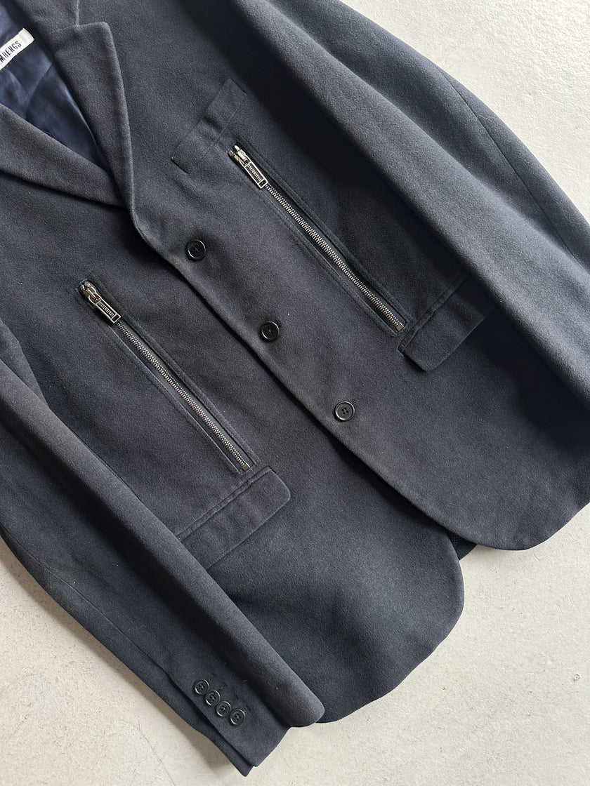 BIKKEMBERGS - 2000s BLAZER WITH ZIP DETAILS AT FRONT