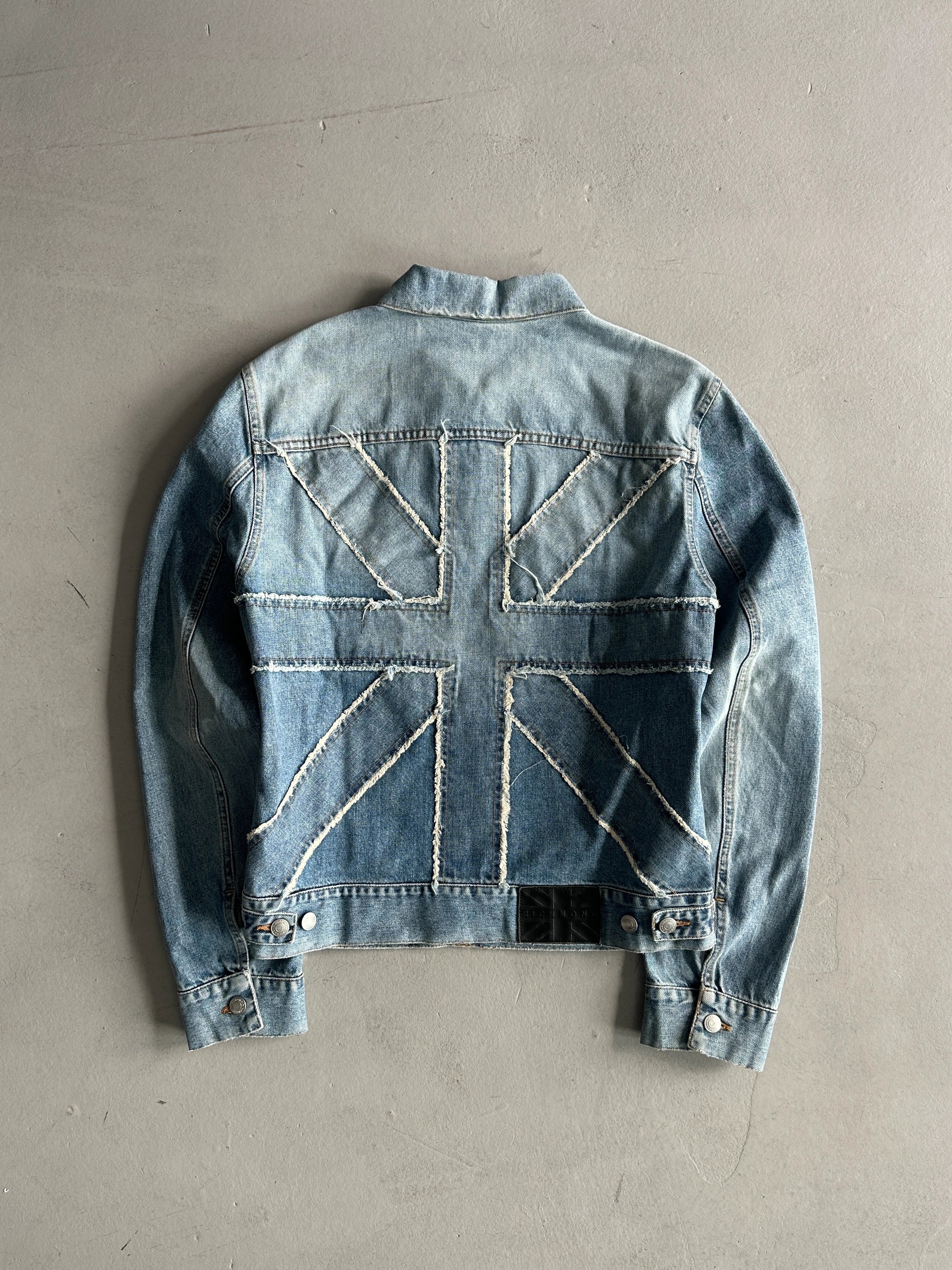 JOHN RICHMOND - S/S 2004 DECONSTRUCTED UNION JACK DENIM JACKET