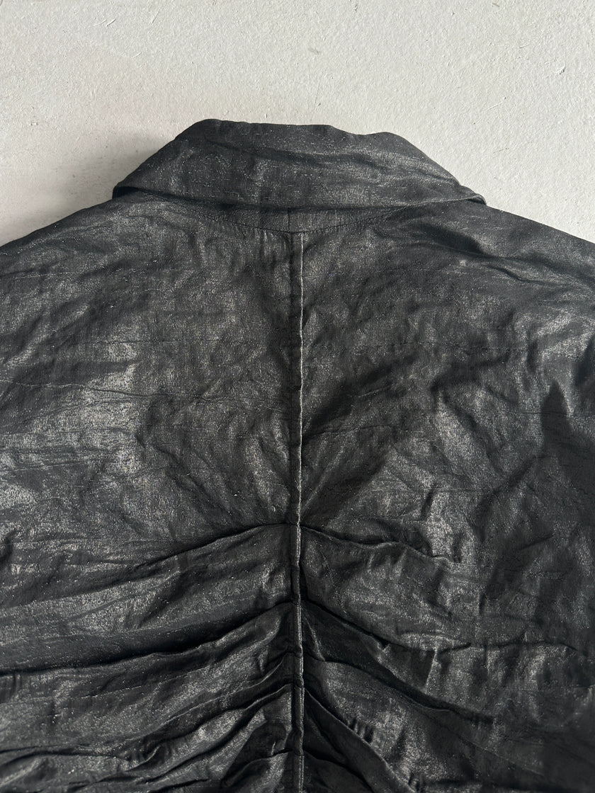 PLEIN SUD - 1990s RUCHED FRONT AND BACK METALLIC BLAZER