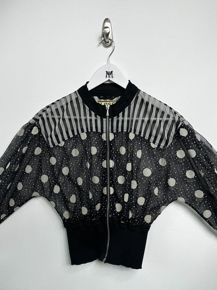 MARITHÉ + FRANÇOIS GIRBAUD x CLOSED - 1980s PANELED WAIST SHEER ZIPPED JACKET