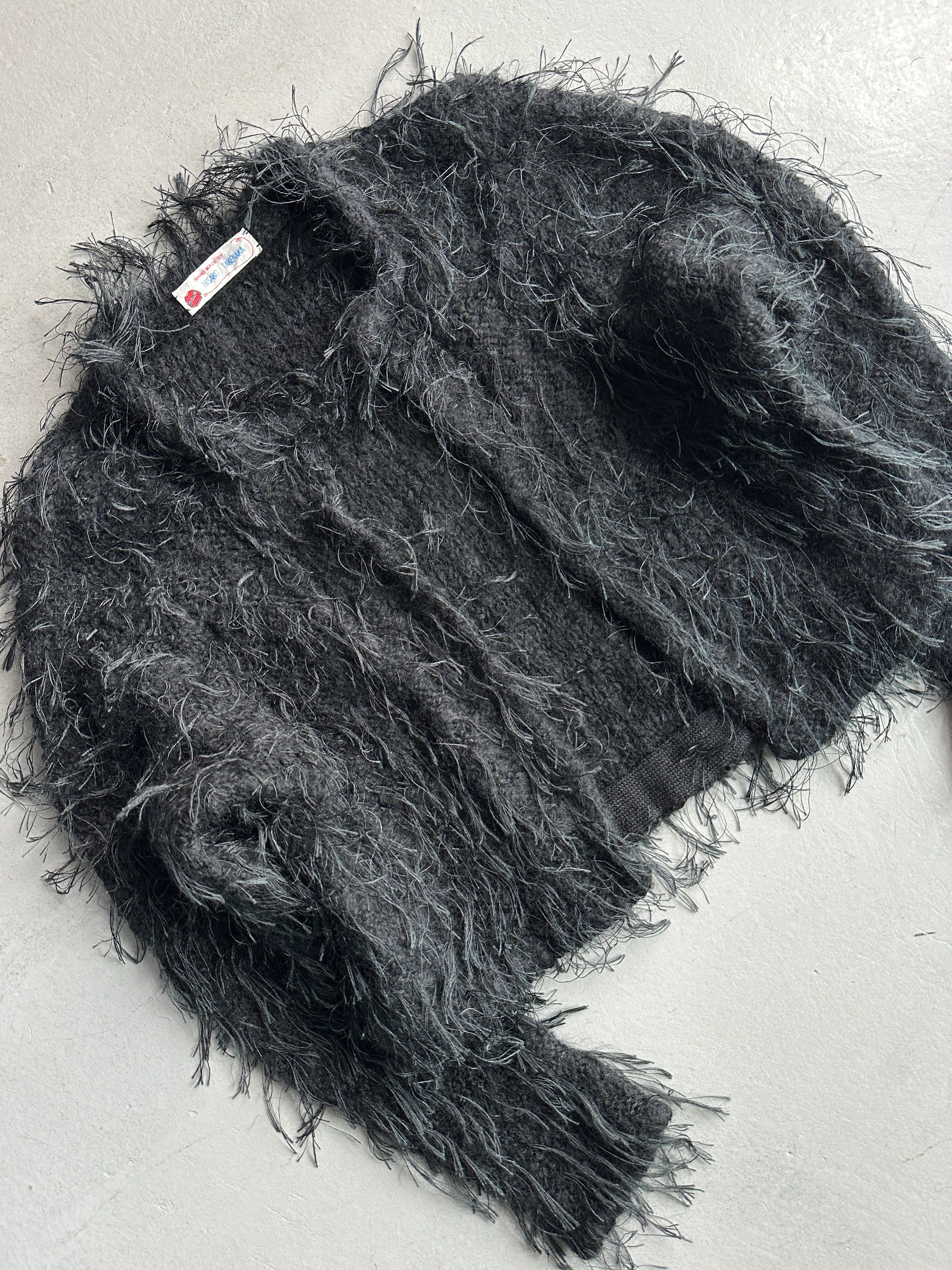 HISAKO TAKENAKA - 2000s HANDMADE KNIT OPEN FRONT CARDIGAN