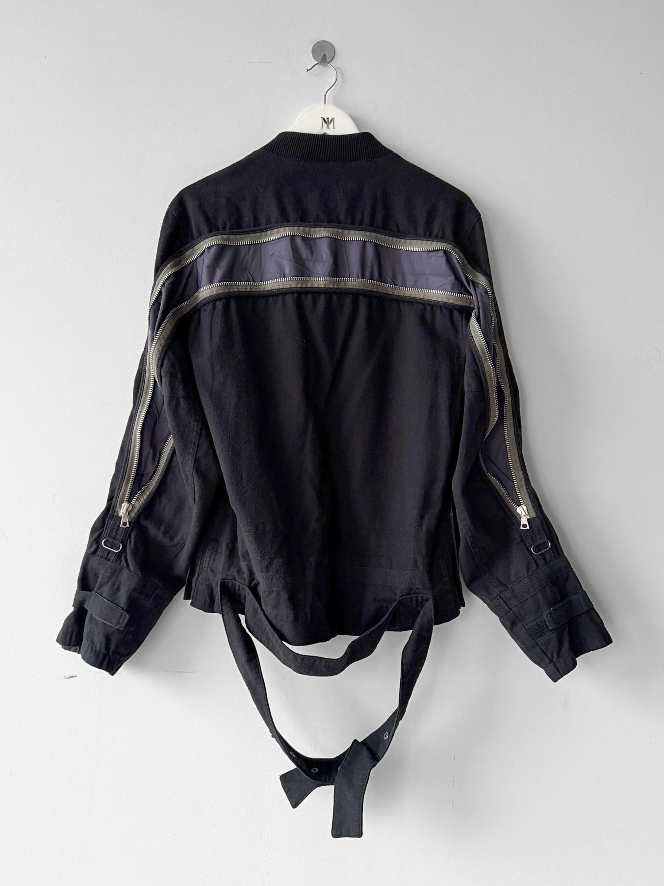 DRIES VAN NOTEN - F/W 2014 LAYERED JACKET WITH ZIP RUNNING FROM SLEEVE TO BACK