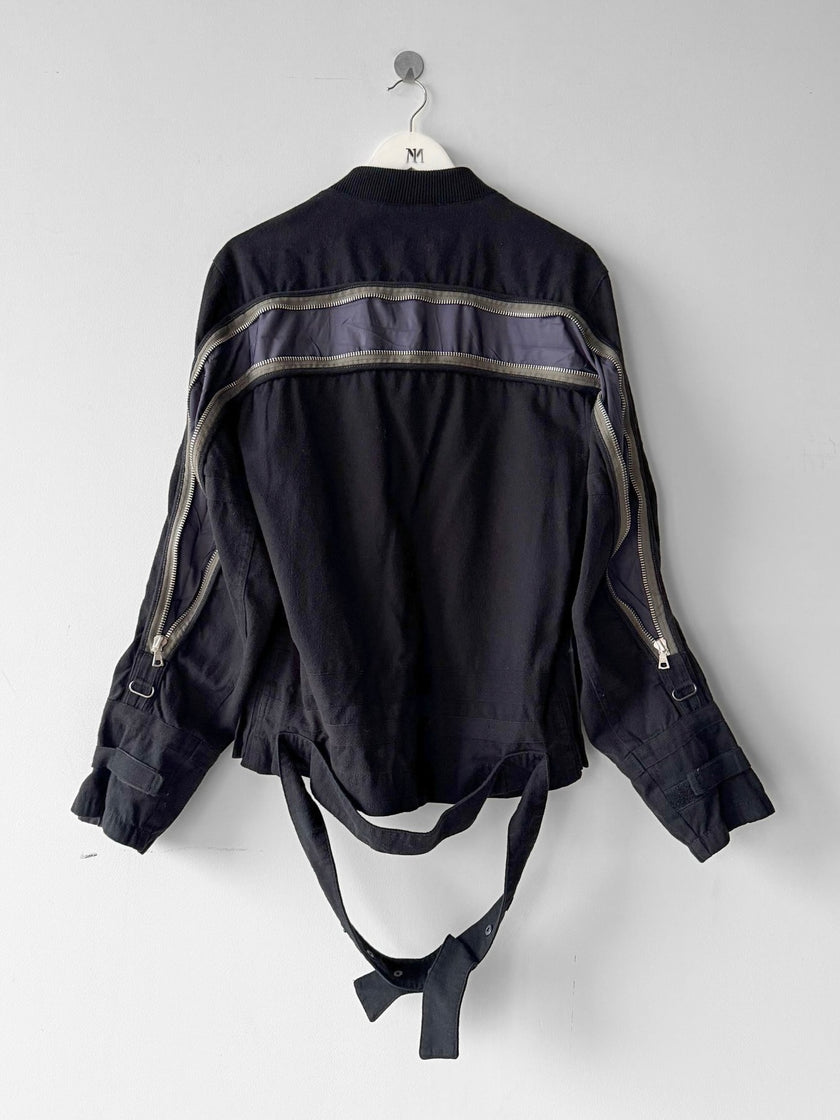 DRIES VAN NOTEN - F/W 2014 LAYERED JACKET WITH ZIP RUNNING FROM SLEEVE TO BACK