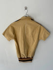 ITALIAN LABEL - late 1970s SUEDE POLO T-SHIRT