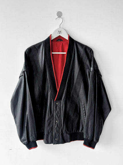 1990s 2 IN 1 BOXY FIT LEATHER JACKET GILET