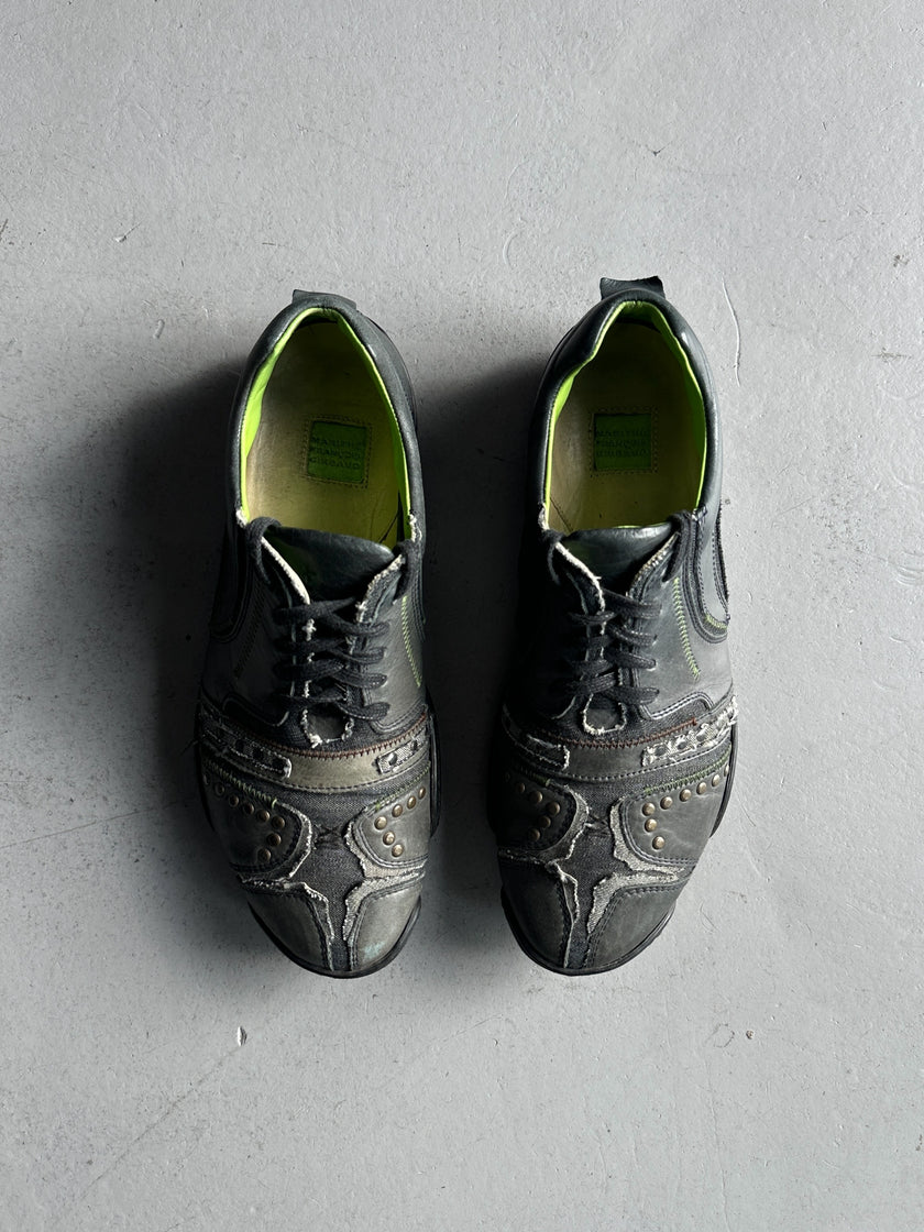 MARITHÉ + FRANÇOIS GIRBAUD - early 2000s ROUND TOE LEATHER SNEAKERS