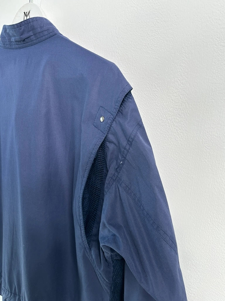 1980s BOMBER JACKET WITH CROCHET PANEL INSERTS