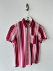 COMME DES GARÇONS - early 2000s OPEN KNIT SHORT SLEEVE BUTTONED SHIRT