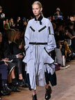 SACAI - F/W 2017 STRIPED JACKET WITH ASYMMETRICAL LAYERED HEM