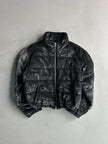 ARMANI JEANS - 2000s CROP FIT GLITTER PUFFER  BOMBER JACKET
