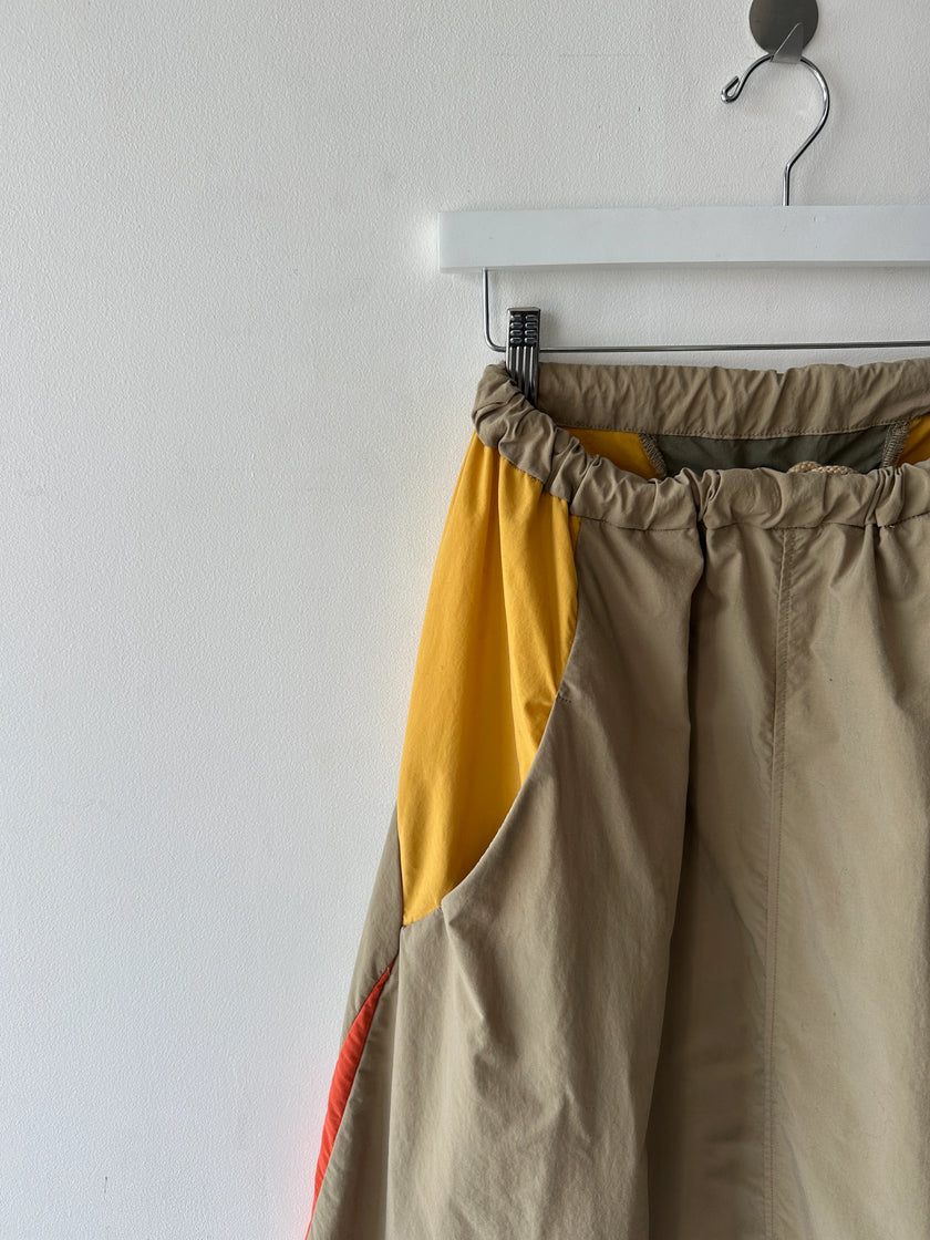 JAPANESE LABEL 2000s COLOUR BLOCK NYLON SKIRT