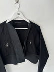 YOHJI YAMAMOTO - S/S 2014 CROPPED JACKET WITH SCULPTURAL LAPELS