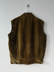 ITALIAN LABEL 1980s 2 IN 1 CORDUROY JACKET GILET WITH REMOVABLE SLEEVE