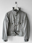 TRUSSARDI - early 2000s CROP FIT JACKET WITH CROSS STRAP DETAILS