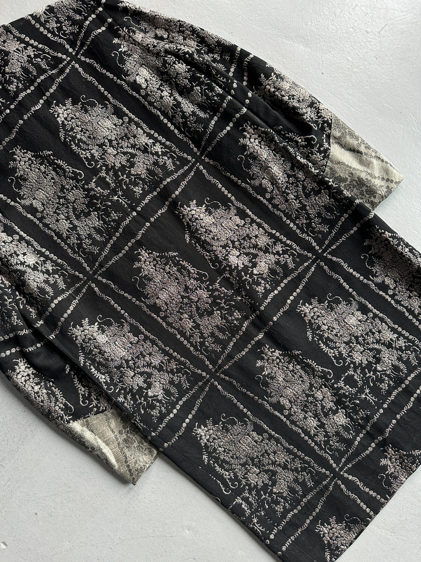 DRIES VAN NOTEN - 2000s METALLIC JACQUARD FLORAL COAT