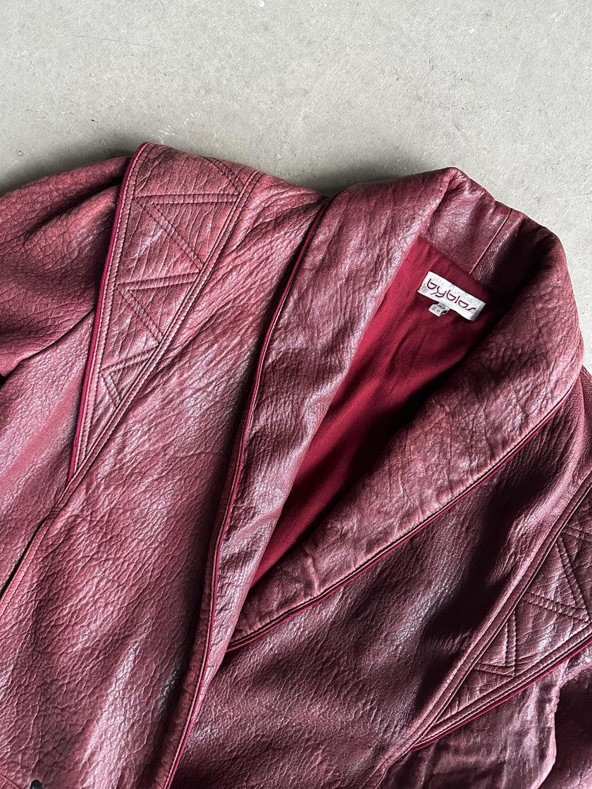 BYBLOS - 1980s BOXY FIT LEATHER JACKET