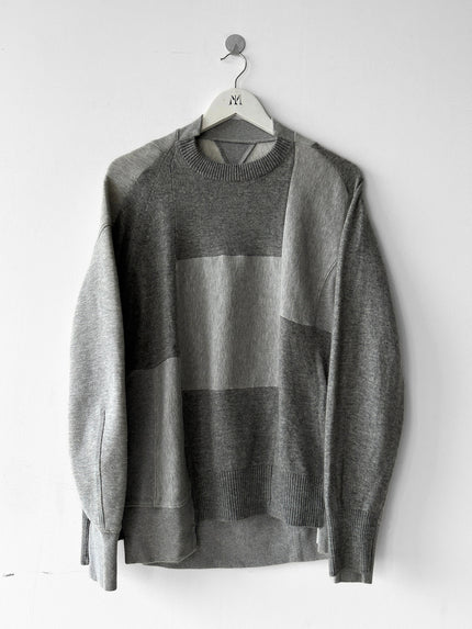 SACAI - F/W 2016 DECONSTRUCTED CREWNECK LONG SLEEVE TOP