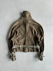 1990s CROP FIT BELTED SUEDE JACKET