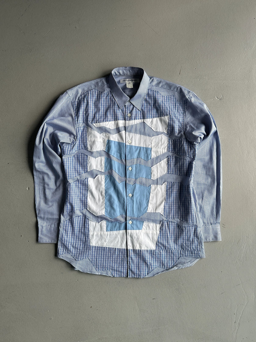 COMME DES GARÇONS SHIRT - S/S 2017 PATCHWORK LONG SLEEVE SHIRT