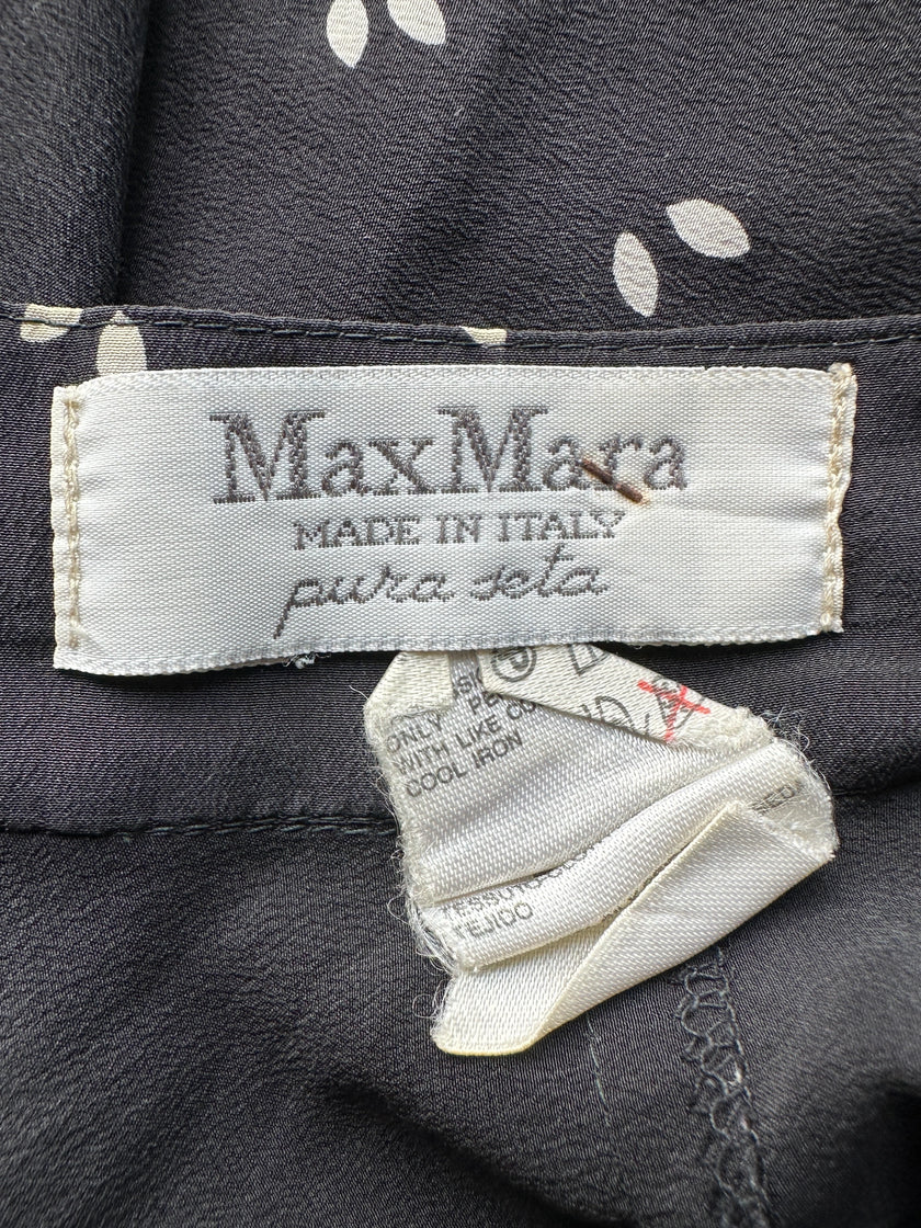 MAX MARA - 1980s SILK PLEATED SKIRT