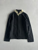 COMME DES GARÇONS - A/W 2002 WOOL JACKET WITH FLORAL ATTACHMENT AT COLLAR