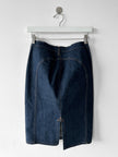 DOLCE & GABBANA - F/W 2001 DENIM SKIRT WITH LOGO PLATE AT FRONT