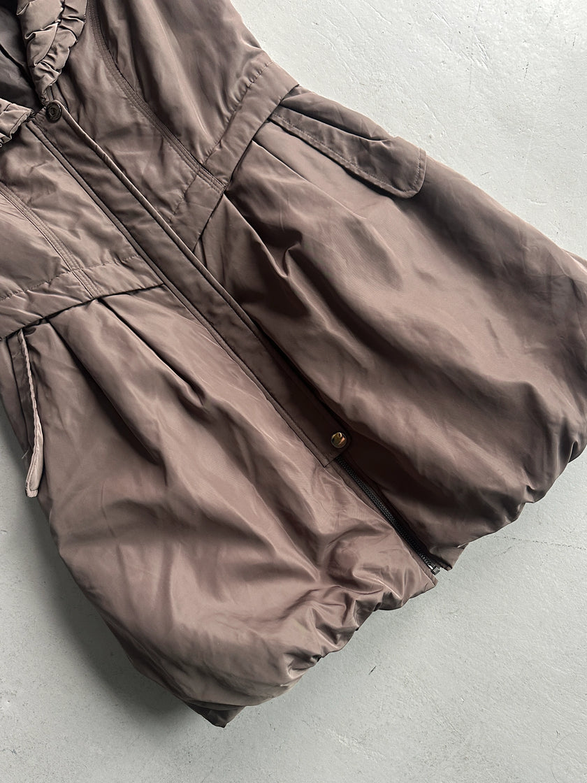 DRIES VAN NOTEN - 2000s BUBBLE HEM ZIPPED GILET JACKET