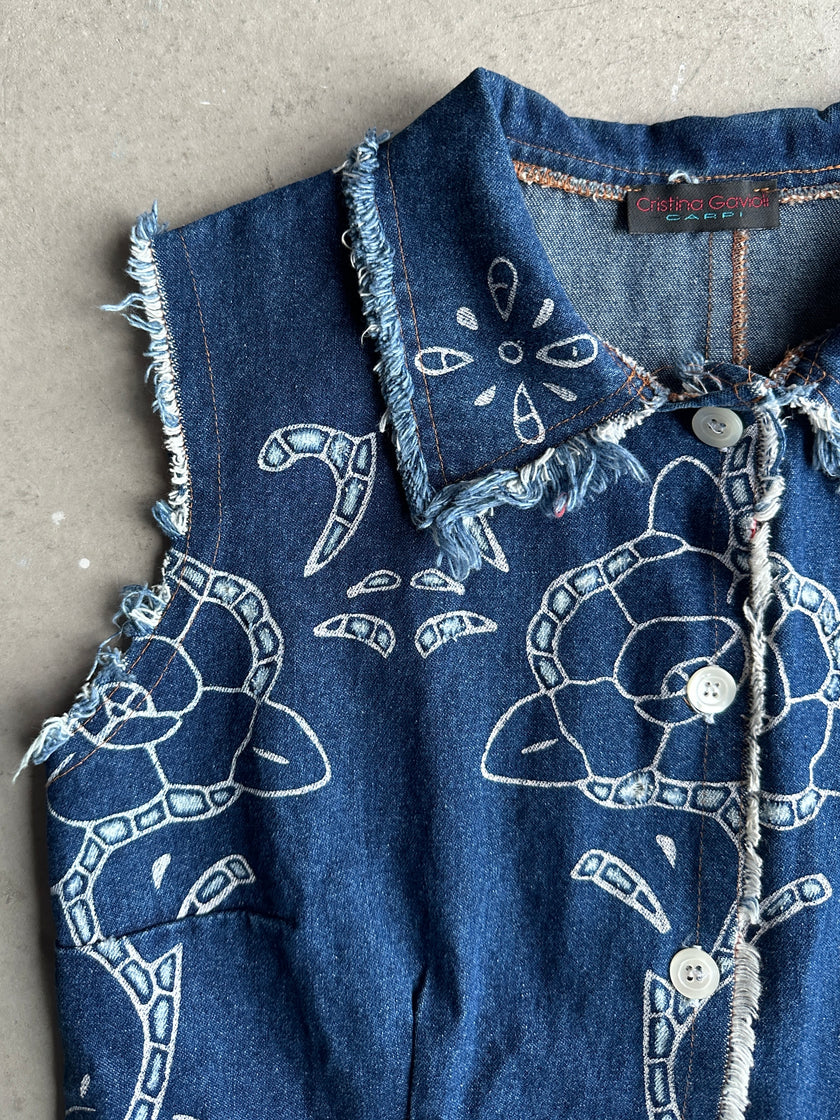 1990s DENIM VEST GILET