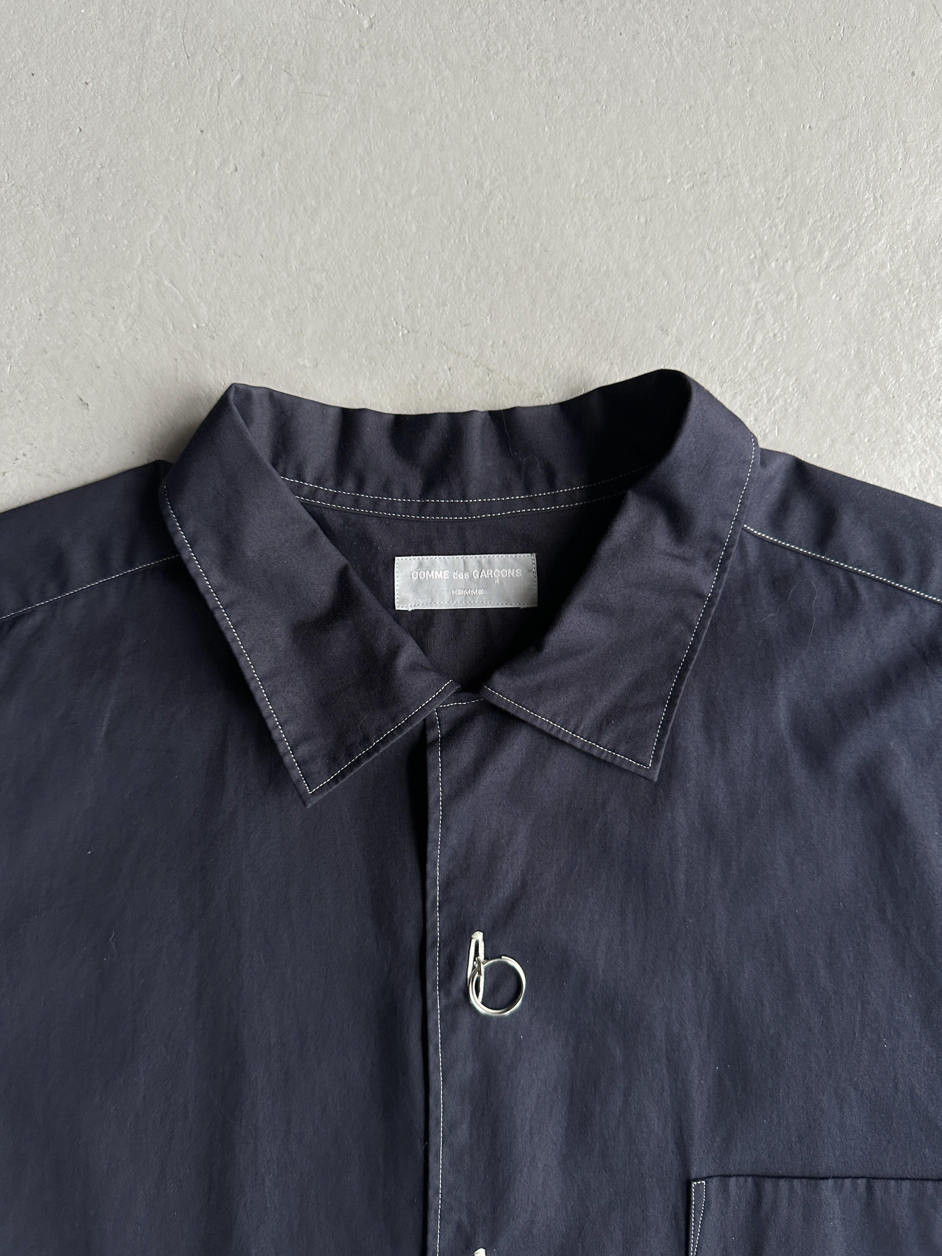 COMME DES GARÇONS- F/W 1990 LONG SLEEVE SHIRT WITH KEY RINGS CLOSURE