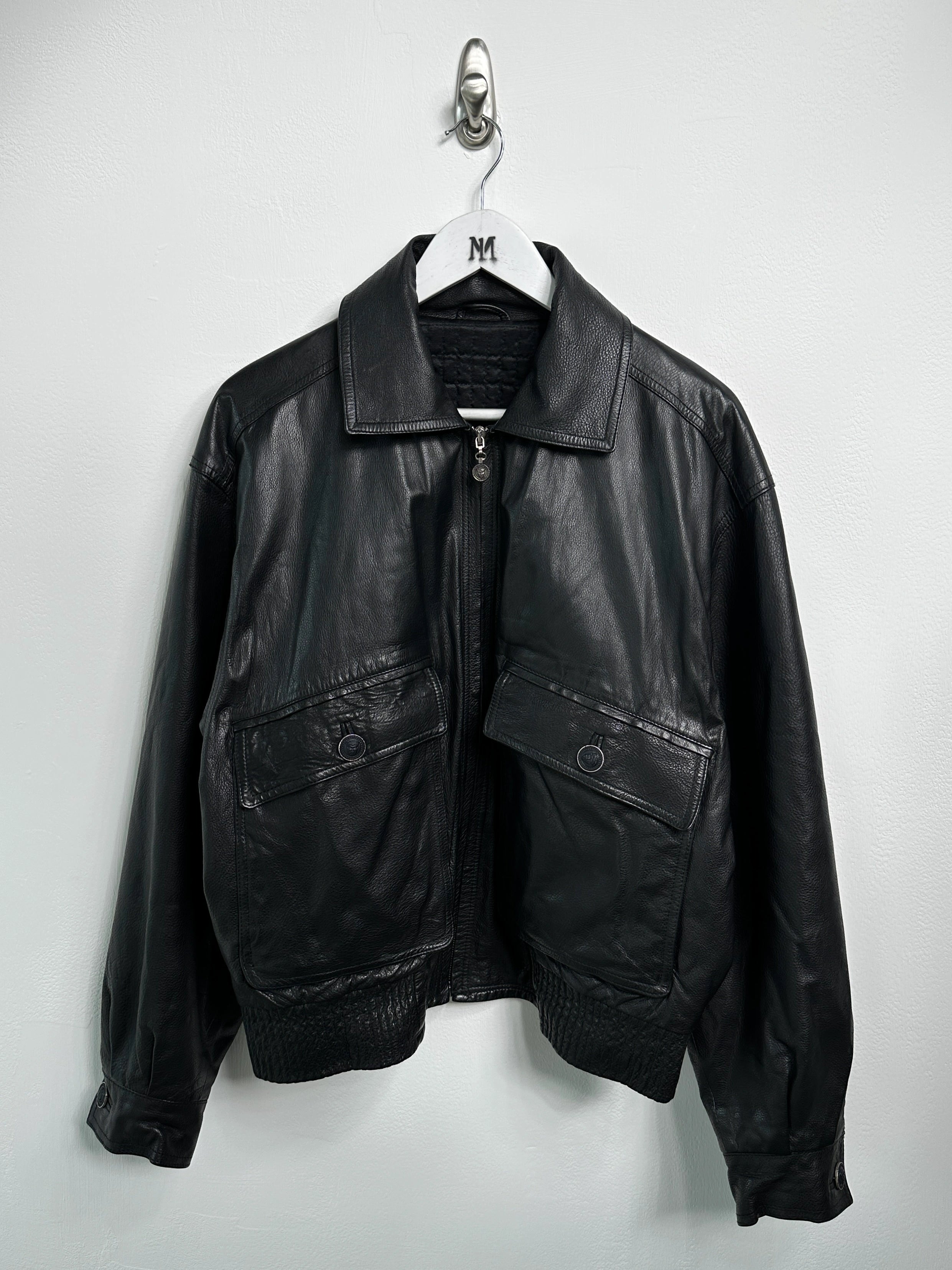 ISTANTE by GIANNI VERSACE - early 1990s LEATHER BOMBER JACKET